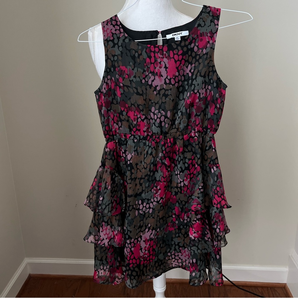 DKNY girls Pink & Black Dress- XL